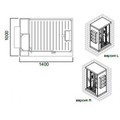 AM-PM Awe - Гидромассажная кабина с элементами мебели, угловая, 140х100х225 см